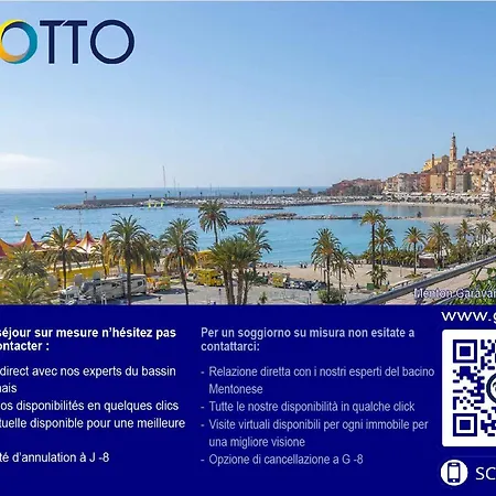 Renove Face Avec Terrasse A Menton, Proche Centre-ville Et Plages - Fr-1-196-301 Lejlighed Menton